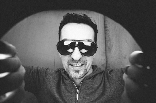 DEEP UNIT, black and white portrait with sunglasses